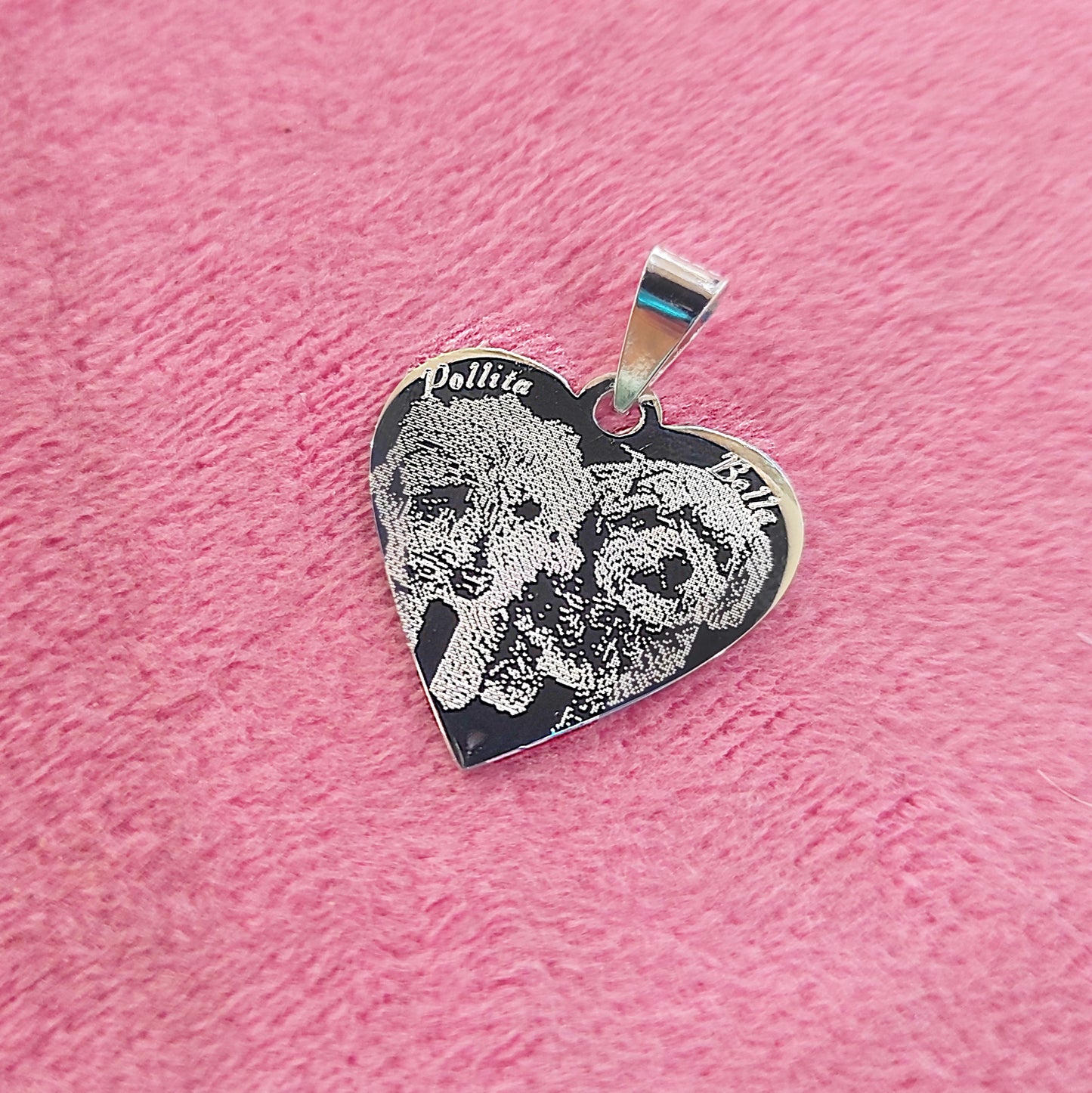 Medalla fotograbada corazón