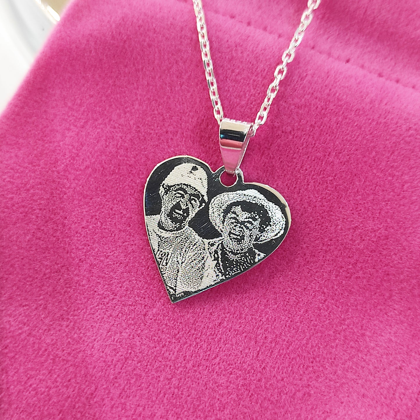 Medalla fotograbada corazón