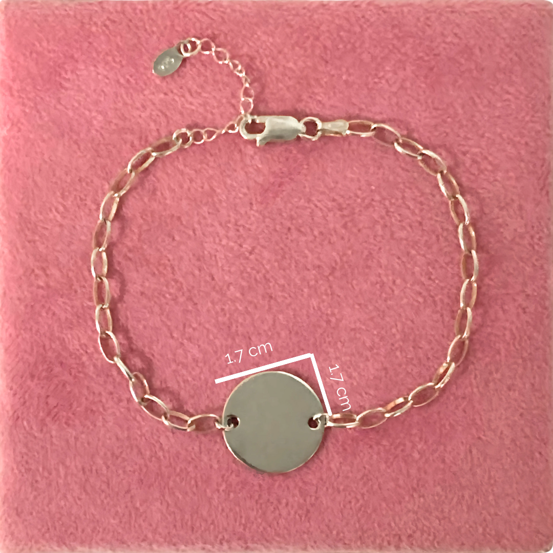 Pulsera fotograbado circular