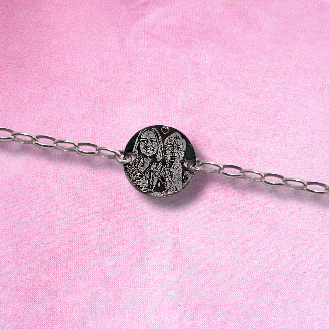 Pulsera fotograbado circular