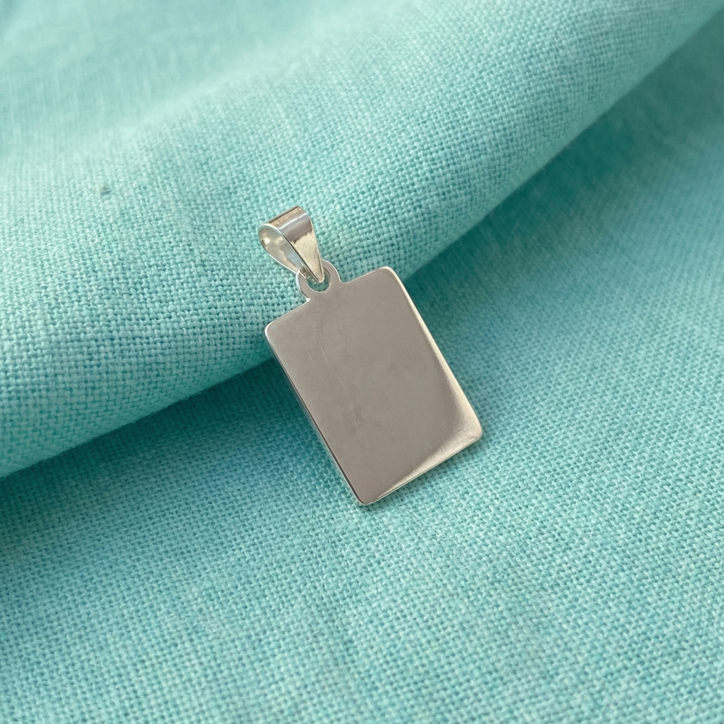 Collar rectangular Plata 925 (17mm) - El favorito para hombre