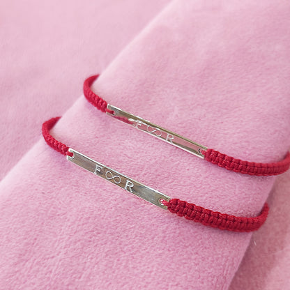 Pulsera personalizada de hilo rojo