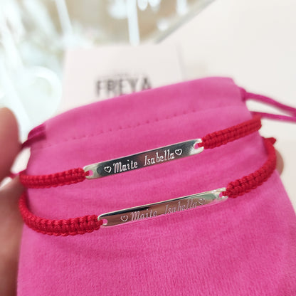 Pulsera personalizada de hilo rojo