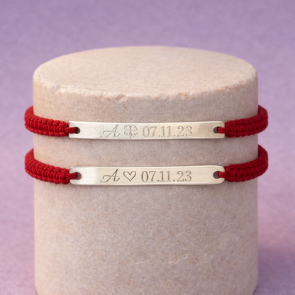 Pulsera hilo rojo ajustable - Plata 925