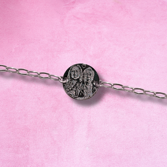 Pulsera fotograbado circular